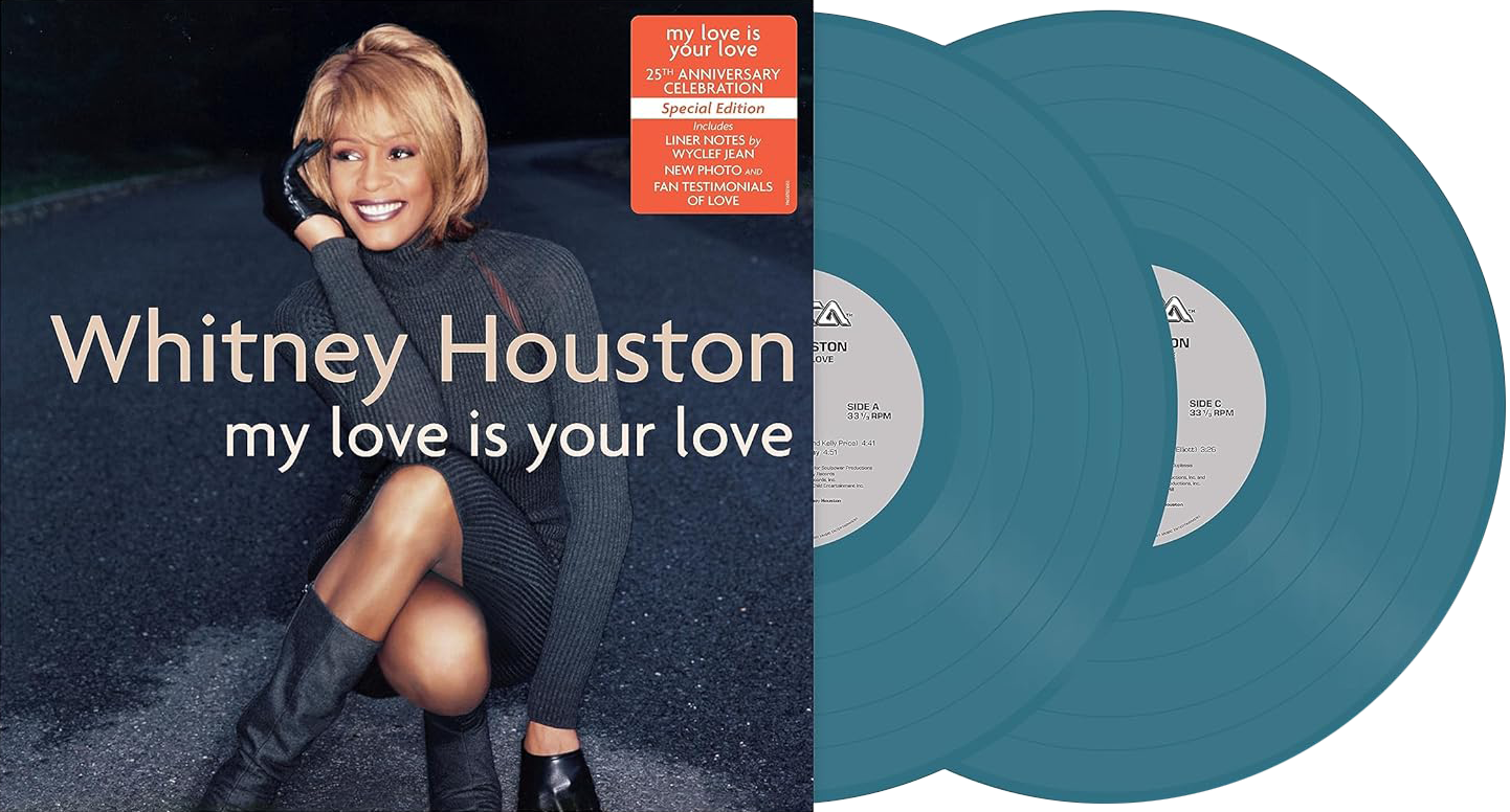 Image of Artwork for Whitney Houston's My Love Is Your Love (2 x Translucent Blue Vinyl)